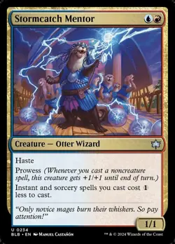 NM-Mint, English MTG Regular Stormcatch Mentor Bloomburrow Magic the Gathering - Image 1