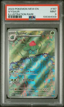 Ivysaur 167/165 PSA 9 MINT Pokemon 151 Illustration Rare - Image 1