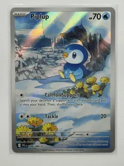 Pokemon TCG Piplup 098/094 Phantasmal Flames Illustration Rare - Image 1