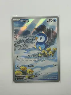 Pokemon TCG Piplup 098/094 Phantasmal Flames Illustration Rare - Image 2