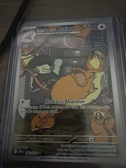Pokemon TCG Team Rockets Raticate Card 202/182 Destined Rivals - Image 1