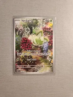 2023 Pokemon Paldea Evolved Sprigatito Holo Illustration Rare Card #196/193 - Image 1