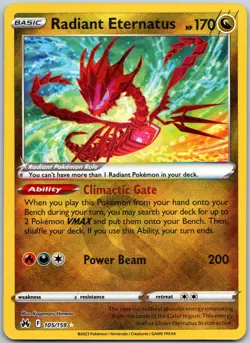 Radiant Eternatus 105/159 Radiant Rare Crown Zenith NM - Image 1