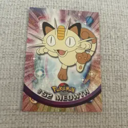 #52 Meowth, Pokemon TCG Red Logo Topps TV Animation Edition, Reg, NM - Image 1