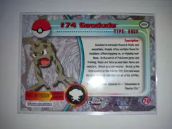 Topps Chrome Pokemon Geodude #74 NM/M (A) - Image 2