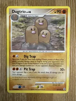 Pokemon TCG - Dugtrio 24/132 Non-Holo Rare - 2007 D&P Secret Wonders - MP - Image 1