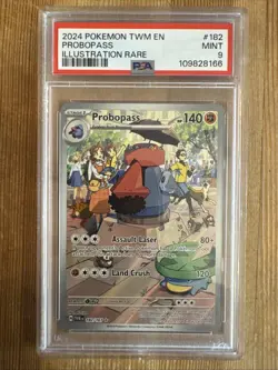 Probopass - 182/167 - Pokemon Twilight Masquerade Illustration Rare PSA 9 - Image 1