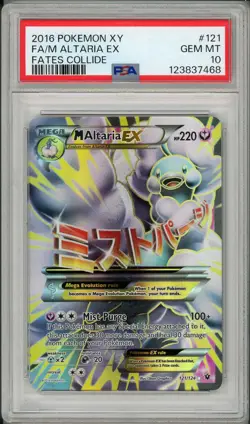 2016 Pokemon XY Fates Collide M Altaria Ex Full Art #121 PSA 10 - Image 1