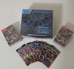 Pokemon TCG Mega Evolution: Phantasmal Flames ETB + 2 Booster Boxes + 7 Packs - Image 1