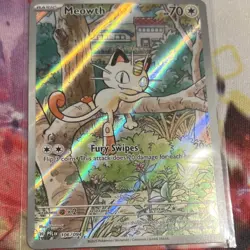 Pokemon Meowth 106/094 Illustration Rare Full Art Holo Me02 Phantasmal Flames - Image 1