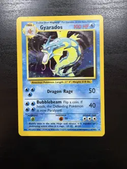 Pokemon TCG Gyarados Base Set 6/102 Holo Rare LP/MP - Image 1