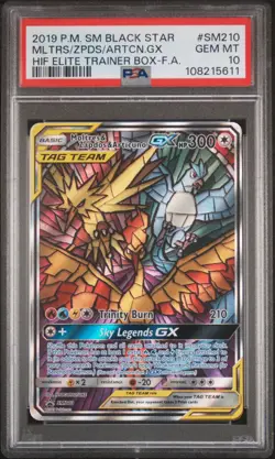 PSA 10 MOLTRES ZAPDOS & ARTICUNO GX SM210 HIDDEN FATES ETB PROMO POKEMON - Image 1