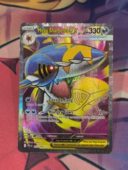 Mega Sharpedo ex 113/094 Ultra Rare Phantasmal Flames Pokemon Near Mint - Image 1