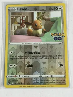 Eevee 054/078 Reverse Holo Pokemon GO Card - NM Near Mint - Image 1