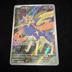 Zacian 100/94 Illustration Rare Holo Card - Pokemon Phantasmal Flames Near Mint - Image 1