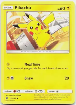 Pikachu 55/236 Common Unified Minds Pokemon Near Mint - Image 1