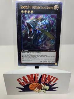 YuGiOh Number 91 Thunder Spark Dragon REDU-EN098 1st Edition Ultimate Rare Mint - Image 1