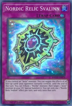 BACH-EN074 Nordic Relic Svalinn 1st Edition Super Rare Near Mint YuGiOh TCG - Image 1