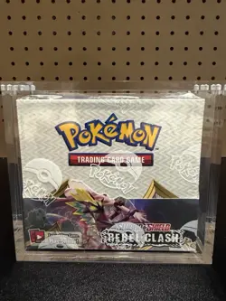 Pokemon - Rebel Clash Booster Box - FACTORY SEALED VERY MINTY 💎 W Acrylic - Image 1