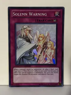 Solemn Warning Super Rare CT08-EN015 Limited Yugioh NM - Image 1