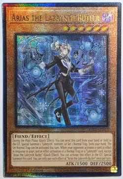Yugioh Arias the Labrynth Butler RA05-EN028 Ultimate Rare 1st Edition - Image 1