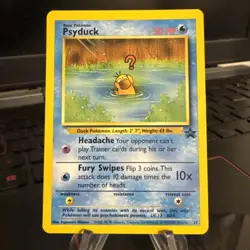 Psyduck #20 WOTC Black Star Promo Pokemon Card 2000 Non Holo Vintage LP - Image 1