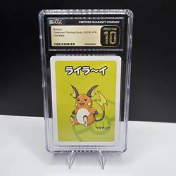 CGC 10 Pristine Raichu Old Maid 2019 Japanese Pokemon Card - Image 1