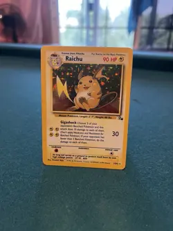 Raichu Holo Foil 1999 Nintendo Pokemon Card Fossil Set Card #14/62 - Image 2