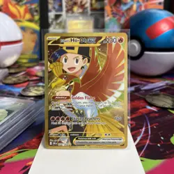 Pokemon TCG Ethans Ho-Oh EX Full Art Holo Card 239/182 Gold, Destined Rivals - Image 1
