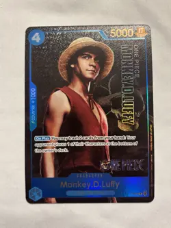 One piece Monkey D.Luffy P-055 Live Action Premium English Card Foil - Image 1