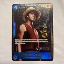 One piece Monkey D.Luffy P-055 Live Action Premium English Card Foil - Image 1