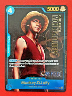 One piece Monkey D.Luffy P-055 Live Action Premium English Card Foil - Image 1