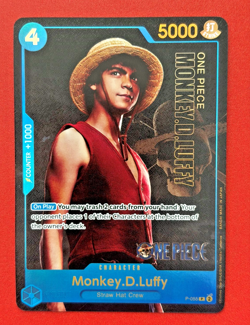 One piece Monkey D.Luffy P-055 Live Action Premium English Card Foil - Image 2