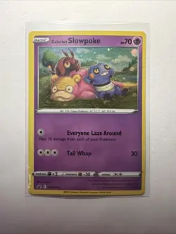 POKEMON GALARIAN SLOWPOKE SWSH126 PROMO BLACK STAR COSMOS HOLOFOIL NM CARD - Image 1
