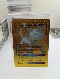 Alolan Persian GX Gold Foil Fan Art Textured Collector Pokemon Card - Image 1