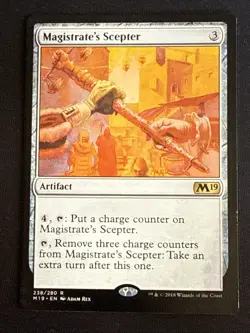 1x Magistrate's Scepter (238) Core Set 2019 Damaged MTG Magic the Gathering x1 - Image 1
