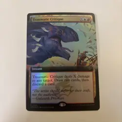 MTG SECRETS OF STRIXHAVEN TRAUMATIC CRITIQUE EXTENDED ART RARE FOIL 0358 - Image 1