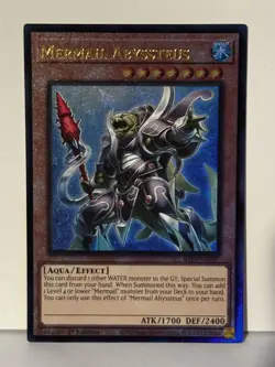 Mermail Abyssteus (PUR) Prismatic Ultimate Rare RA03-EN007 1st Ed Yugioh NM - Image 1