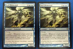 Roil Elemental x2 2009 Zendikar Blue Rare Creature MTG NM - Image 1