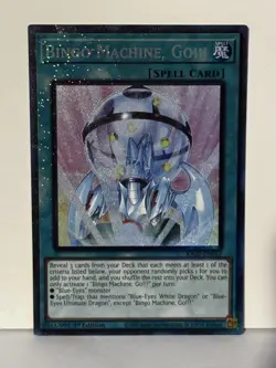 Bingo Machine, Go!!! (PCR) Prismatic Collector's Rare RA02-EN062 1st Ed Yugioh N - Image 1