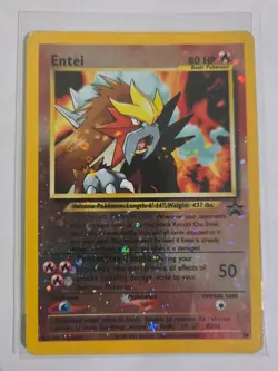 Entei 34/53 Wotc Promo Reverse Holo 80 HP Basic Promo Pokemon TCG 2001 English - Image 1