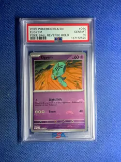 Elgyem (Poke Ball Pattern) 040/086 Common Holo NM Pokemon SV: Black Bolt Psa 10 - Image 1