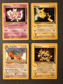 Pokemon The First Movie Black Star Promo Cards | Lot Set of 4 LP - Image 1