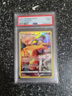 2022 Pokemon SWSH Charizard TG03 Full Art Trainer Gallery Lost Origin PSA 9 - Image 1