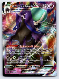 Shadow Rider Calyrex VMAX 075/198 Holo VMAX Rare Chilling Reign Pokemon NM - Image 1