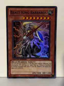 Beast King Barbaros Super Rare CT08-EN005 Limited Yugioh NM - Image 1