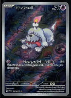 Greavard 214/198 Scarlet & Violet Illustration Rare Pokemon - Image 1