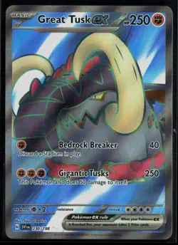 Great Tusk ex 230/198 Scarlet & Violet Ultra Rare Pokemon - Image 1