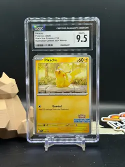 Pikachu 2025 Pokemon Black Star Promos Illustration Contest Winner CGC 9.5 (CBR) - Image 1