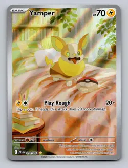 Yamper 099/094 Illustration Rare Phantasmal Flames Pokemon Holo NM - Image 1